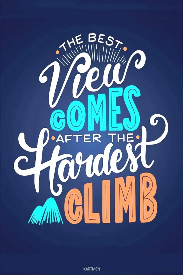 Craft Qila The Best View Comes After The Hardest Climb | Motivational Poster | Poster for Room & Office