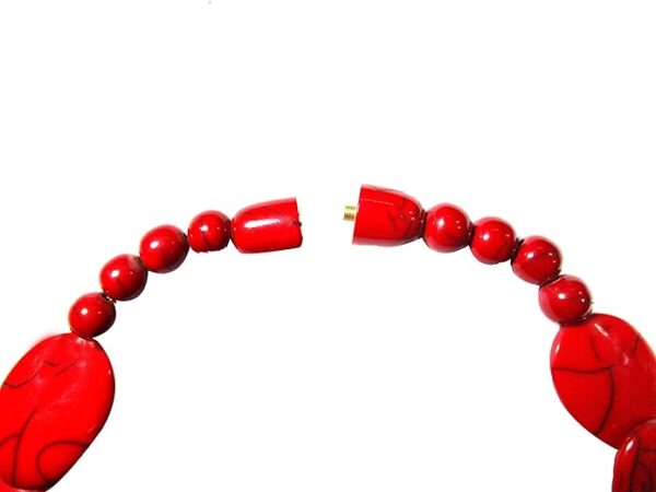 Naga Tirbal Oval flat Bead Resin Necklace for Girls and Women (Length 22 inch - Image 2